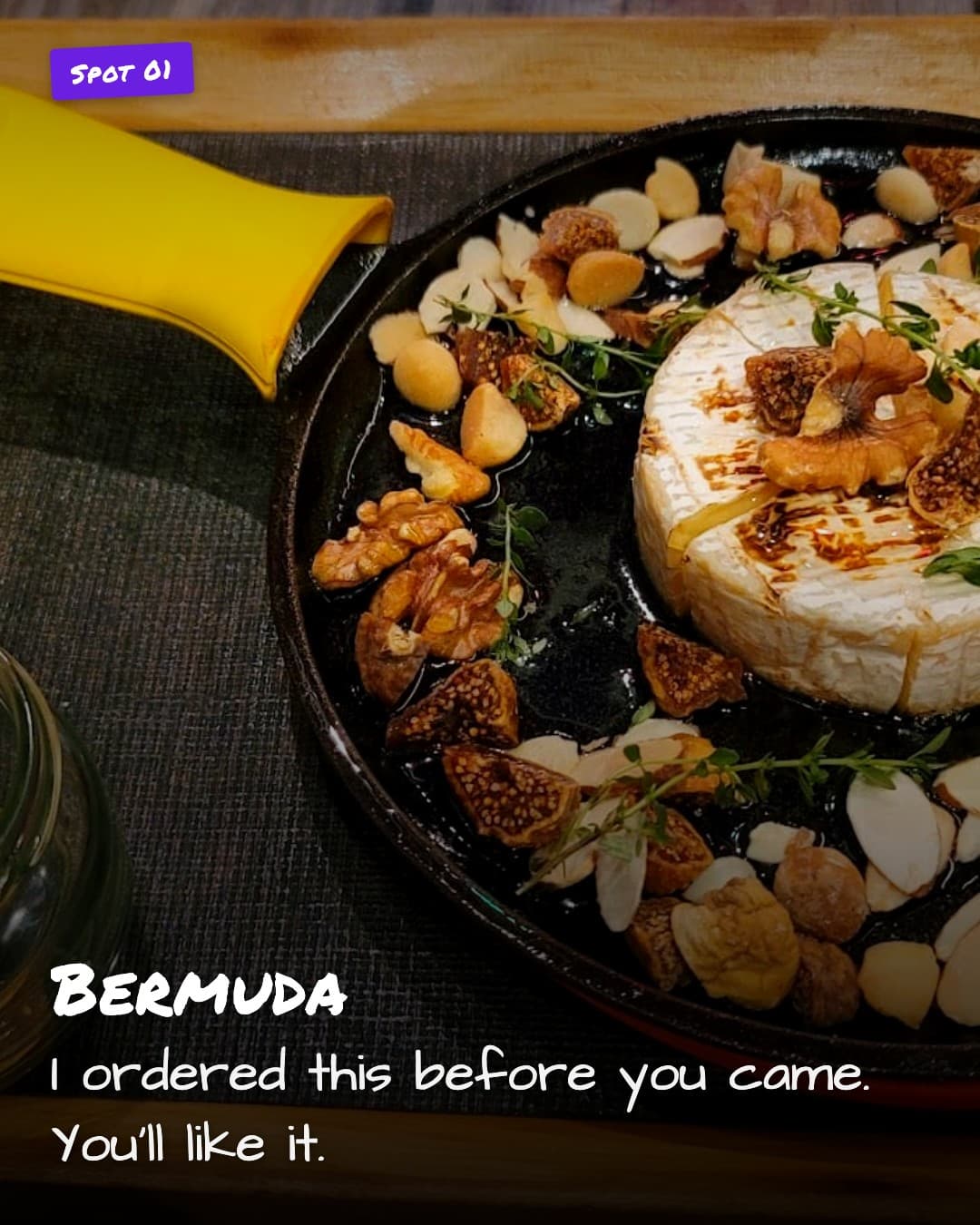 Bermuda baked camembert with figs