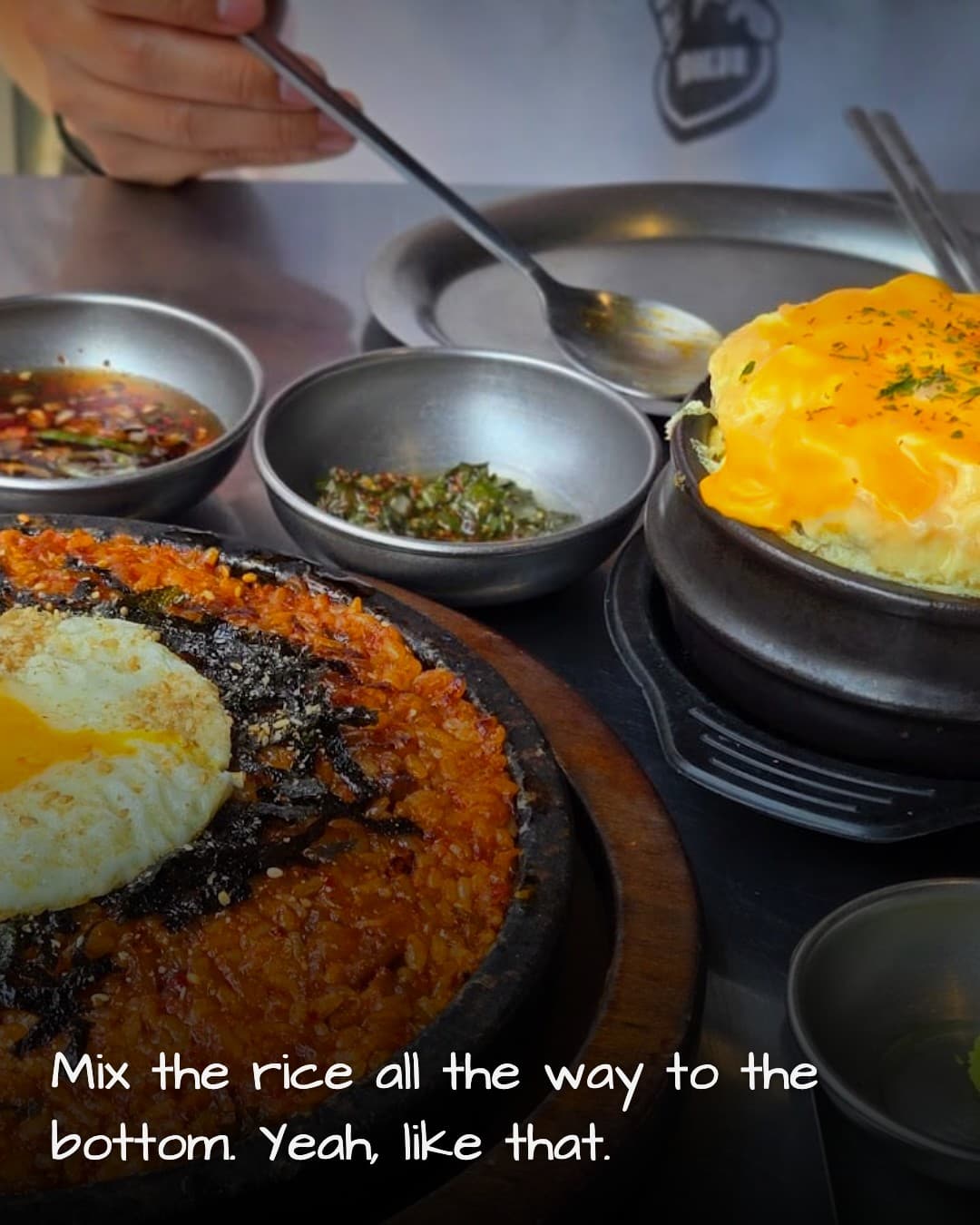 Yookji Hongdae bibimbap and soufflé