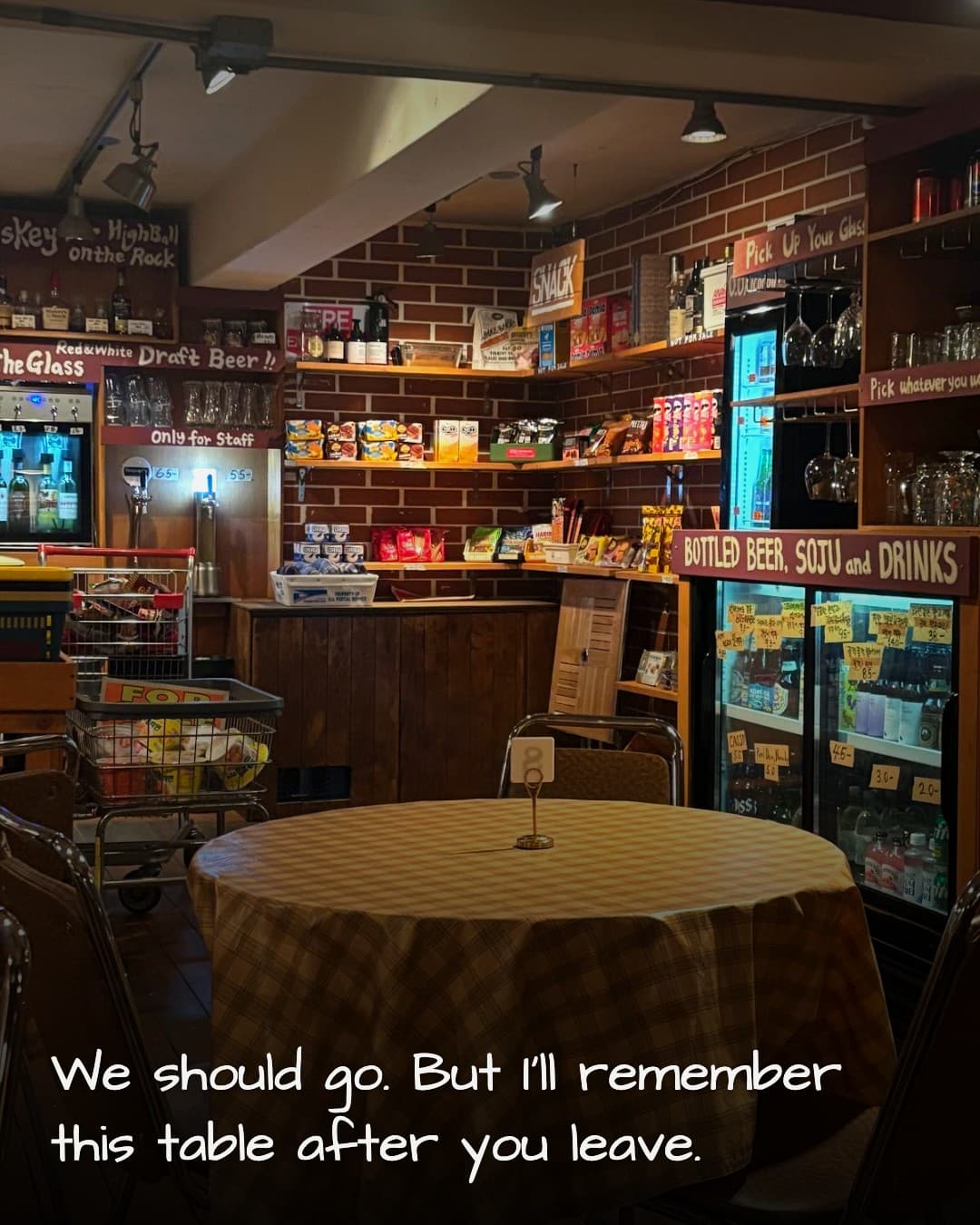 Dongmyo Market bar counter view