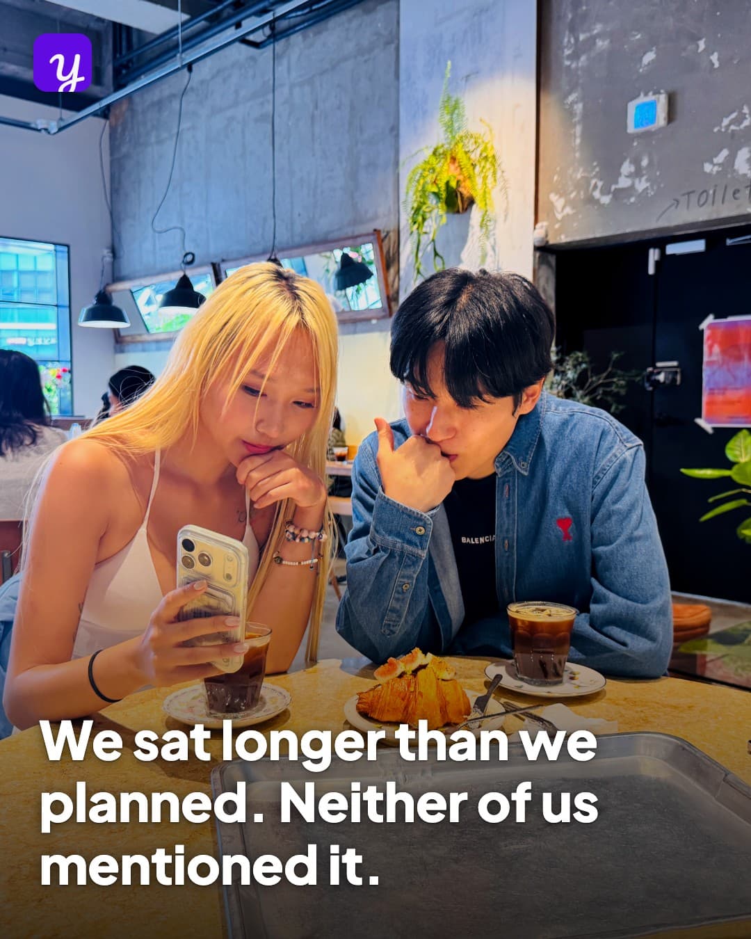 We sat longer than we planned. Neither of us mentioned it.