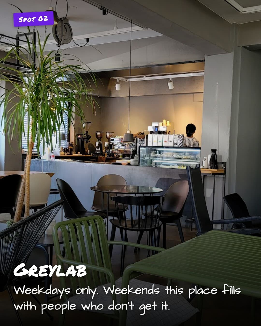 Greylab cafe seating