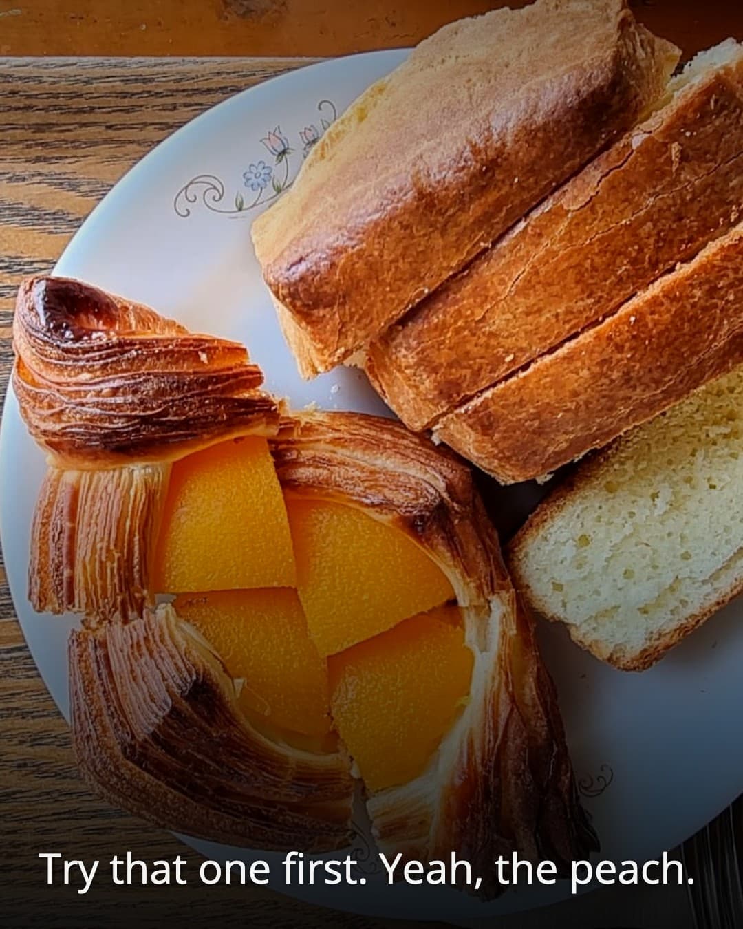 Fritz Coffee Company, Dohwa, peach danish