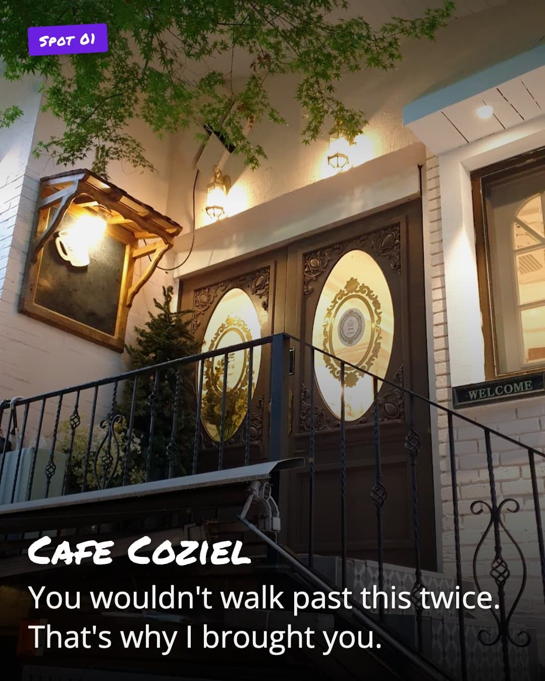 Cafe Coziel entrance detail