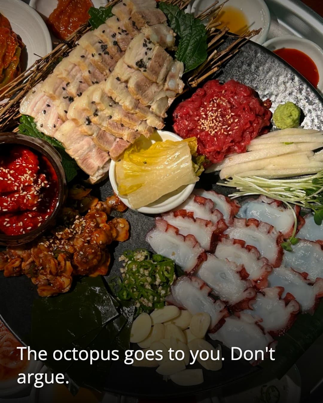 Buosanghoe Euljiro sliced octopus