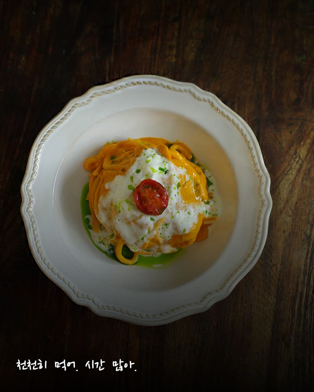 Tarai plated pasta dish