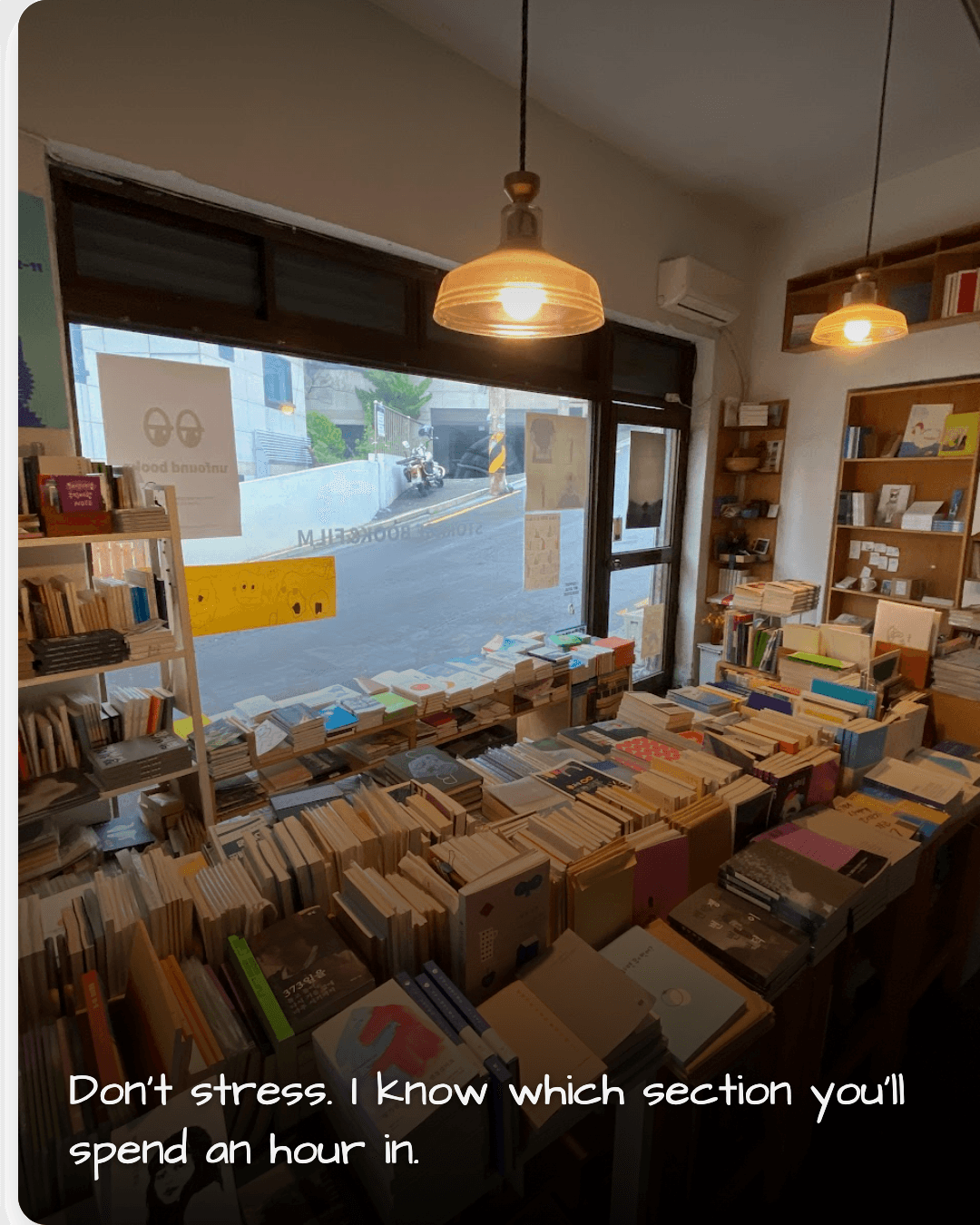 Storage Book & Film, packed shelves interior