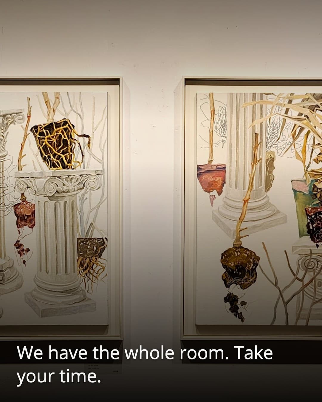 Nauri Art Gallery botanical painting wall
