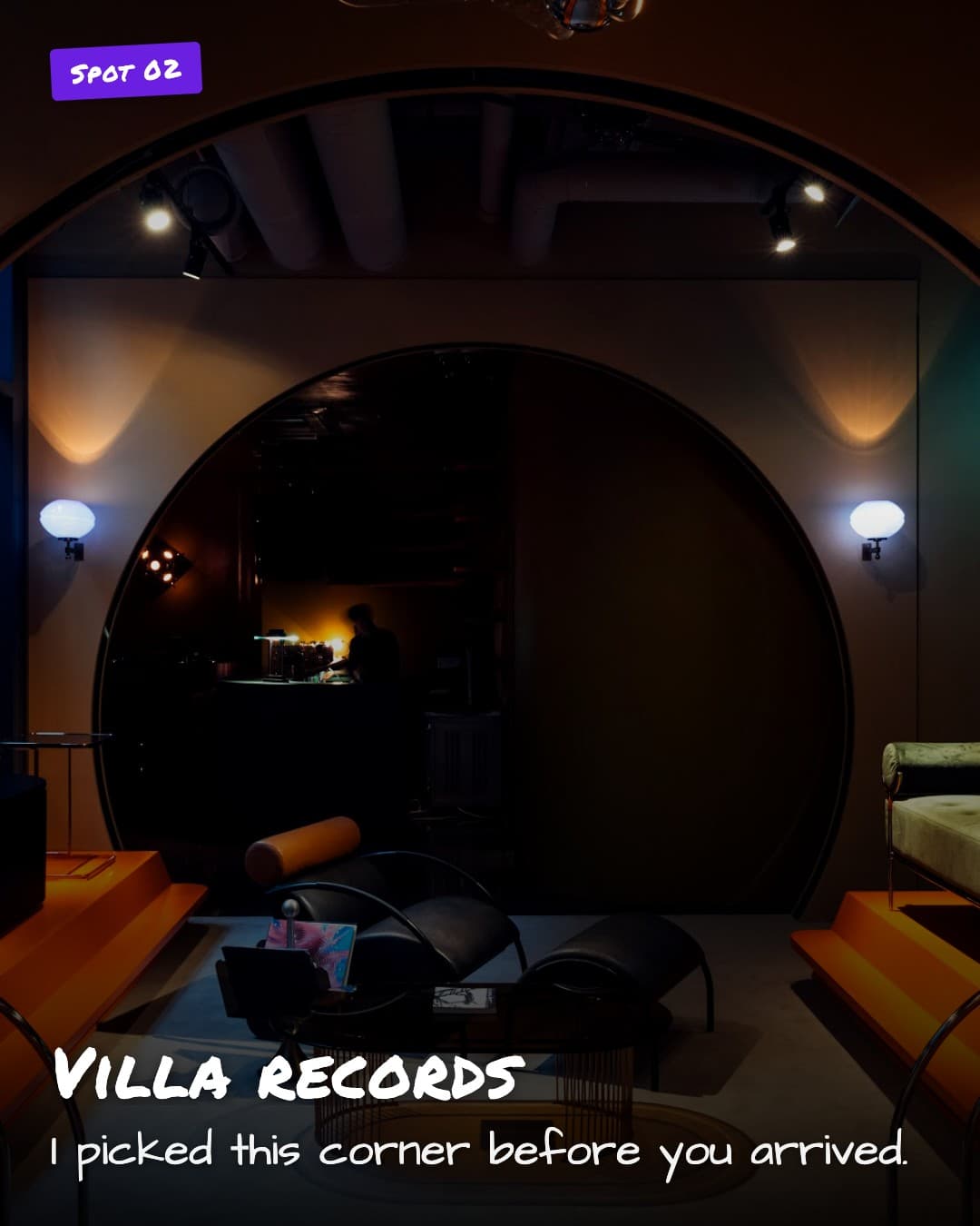 Villa Records lounge seat