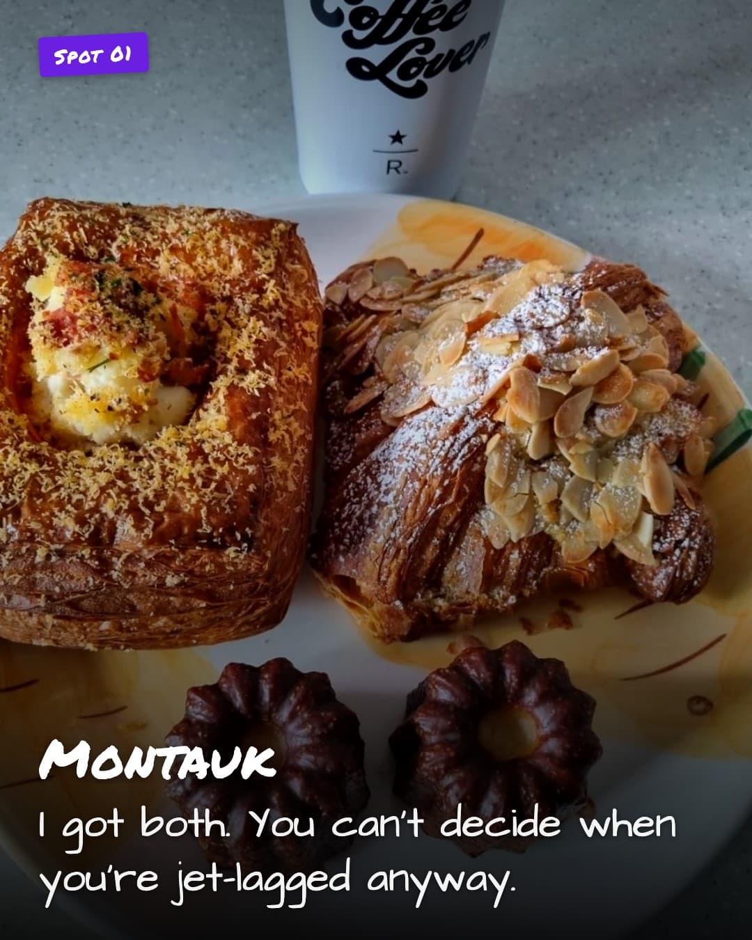 Montauk pastries and coffee