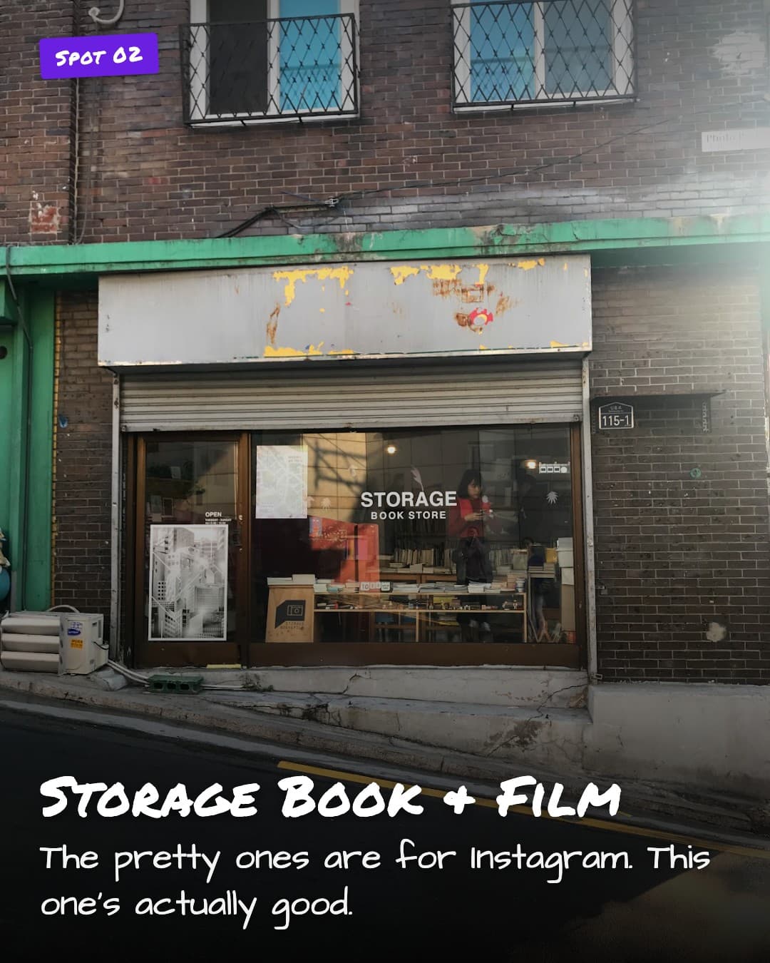 Storage Book & Film, worn storefront