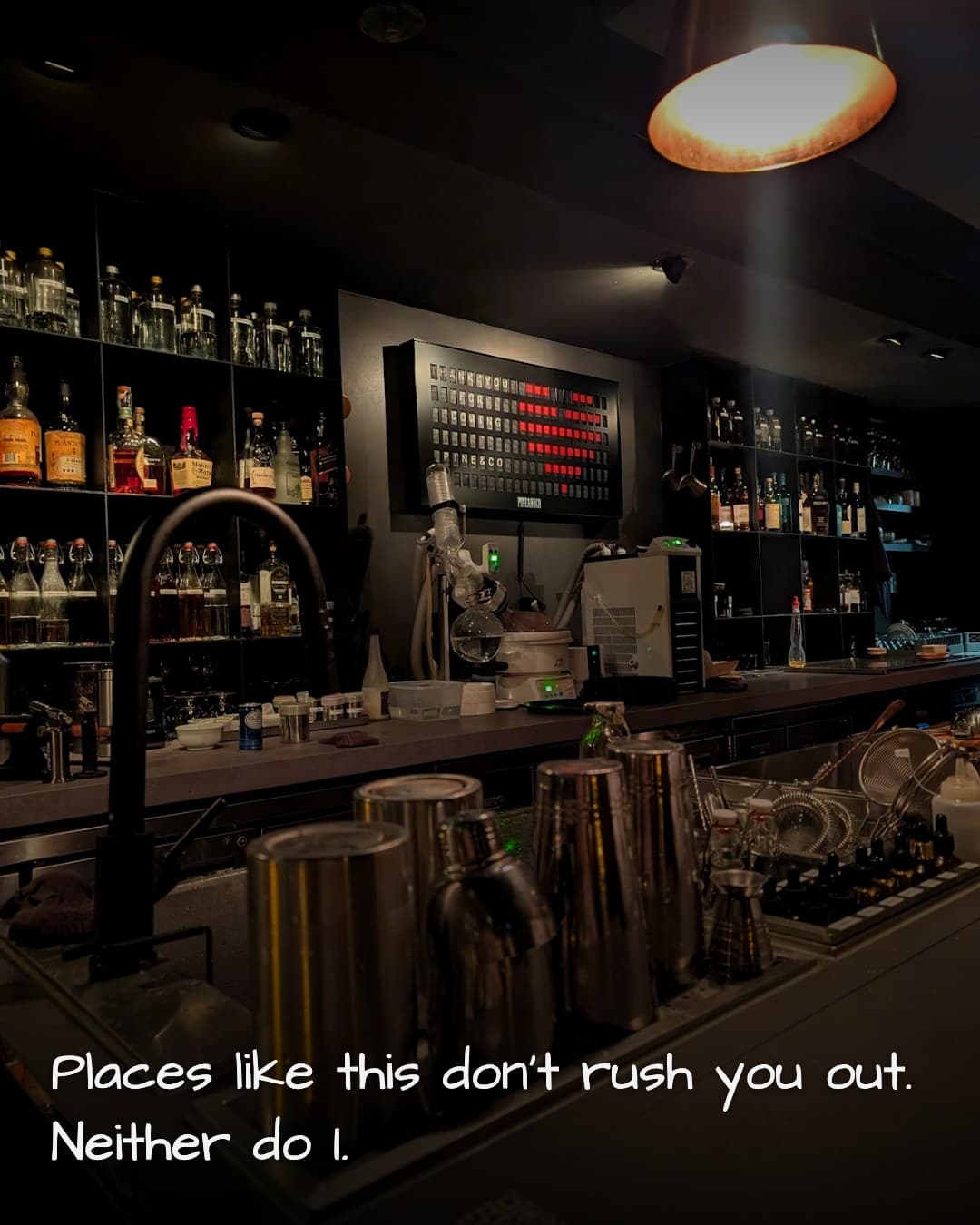 Pine & Co vintage departure board interior