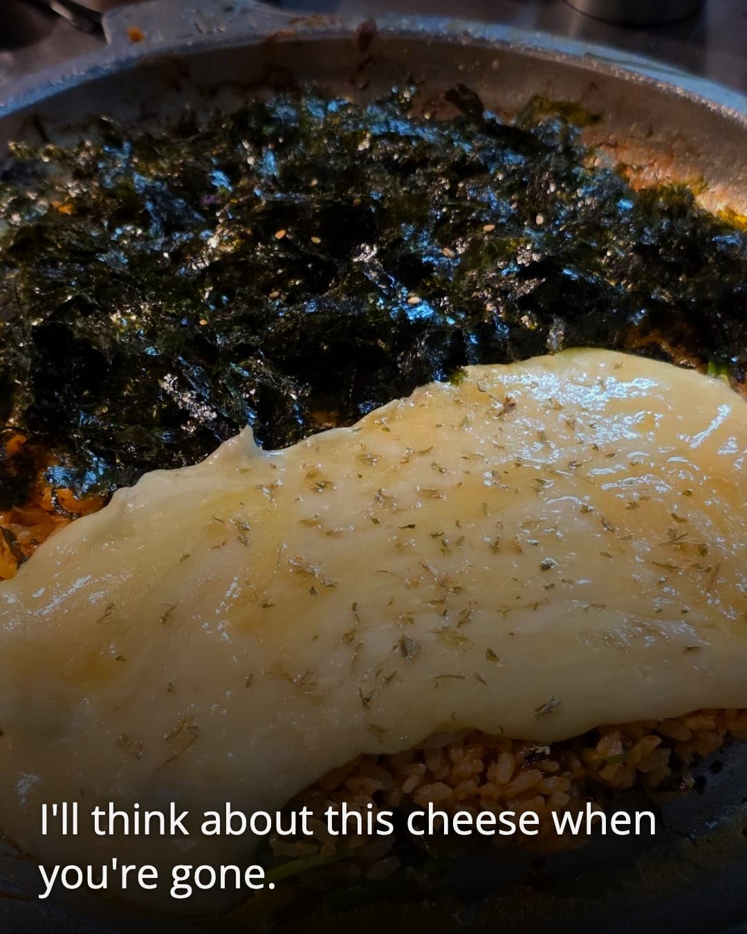 Sinchon Buchu Gopchang cheese bokkeumbap