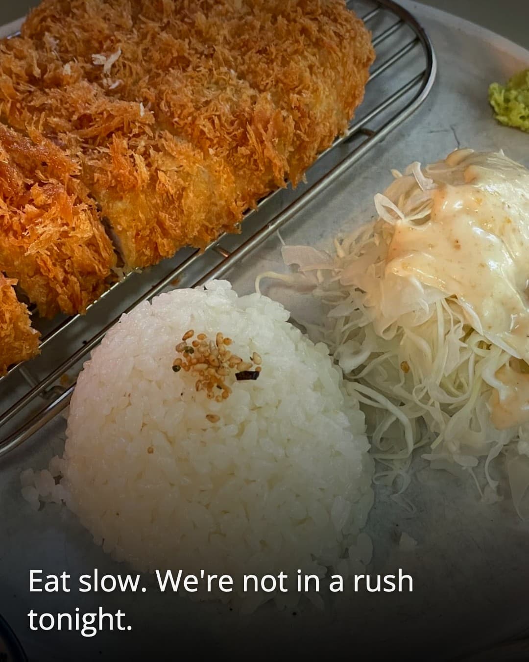Kutsu, tonkatsu close-up