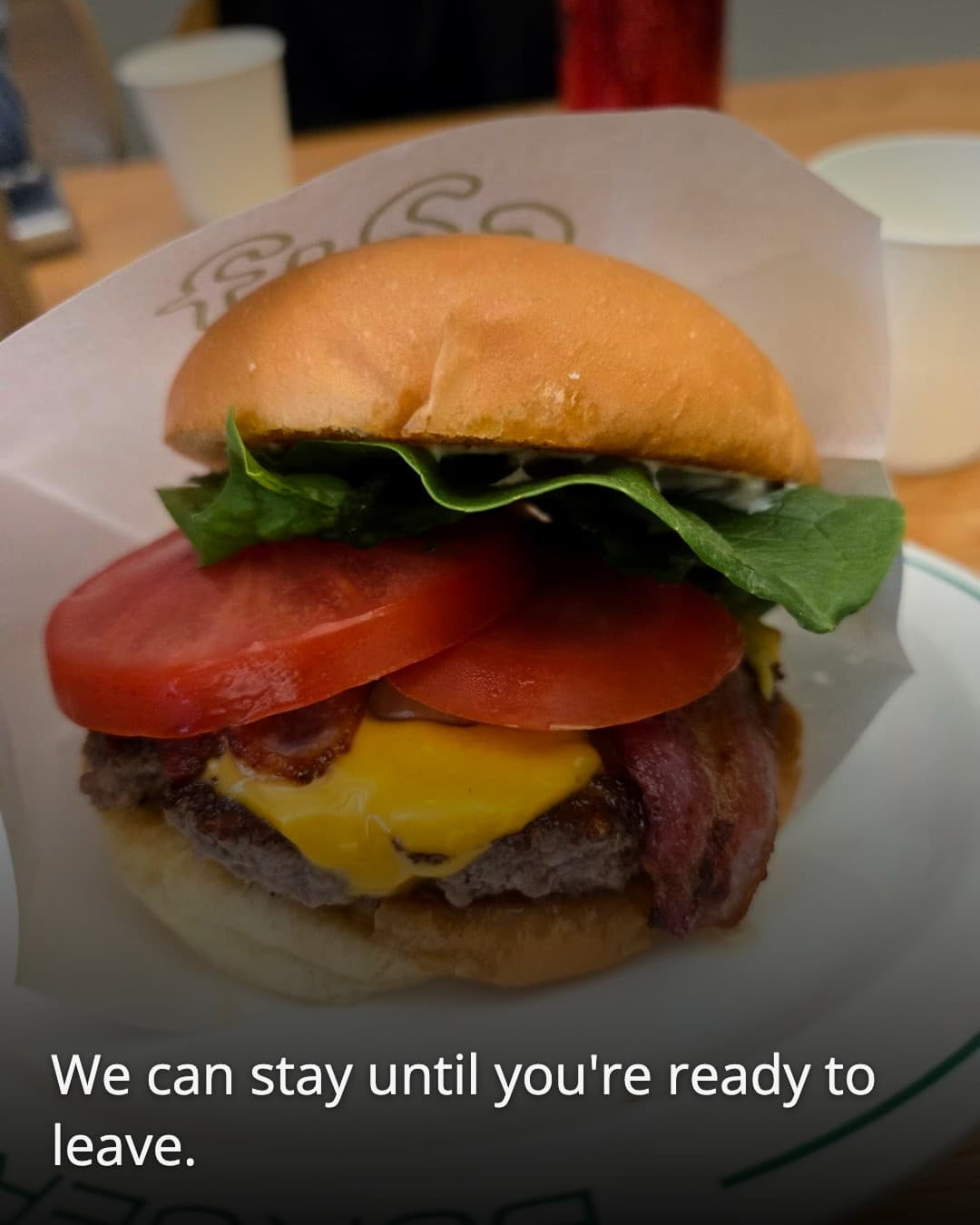 Calf finished burger plate