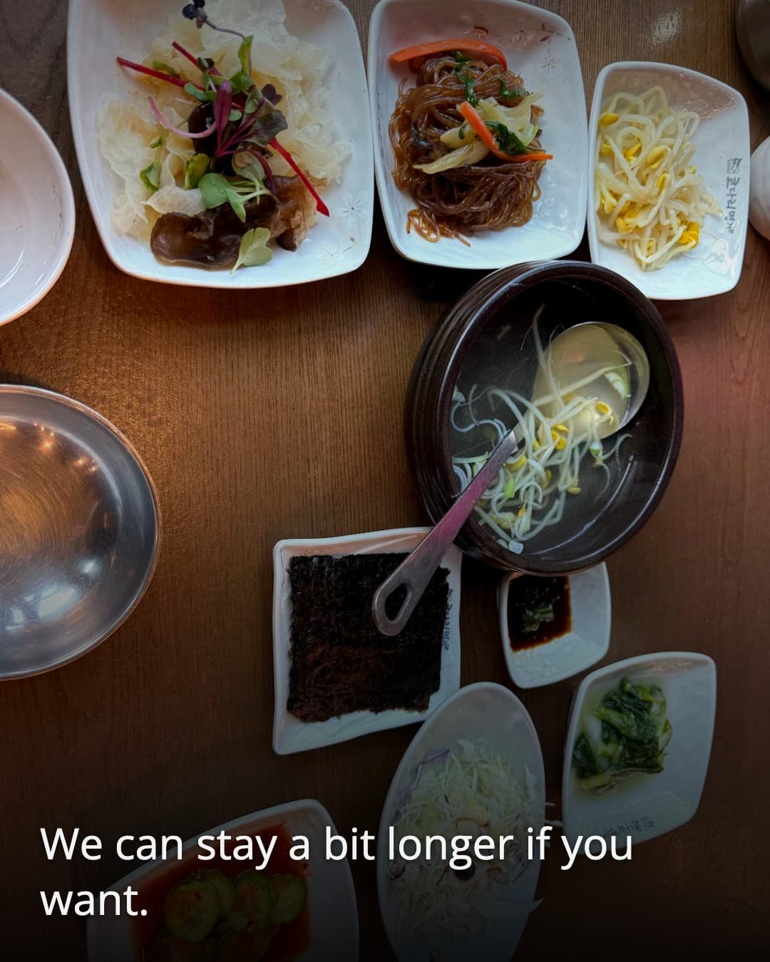 Kodari Myeongga banchan spread