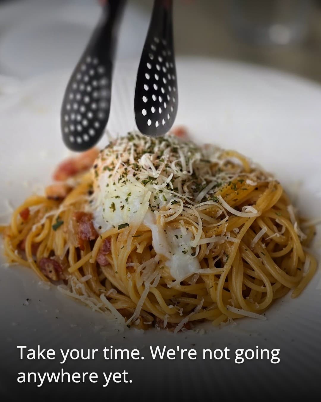 MIP pasta dish with parmesan grater