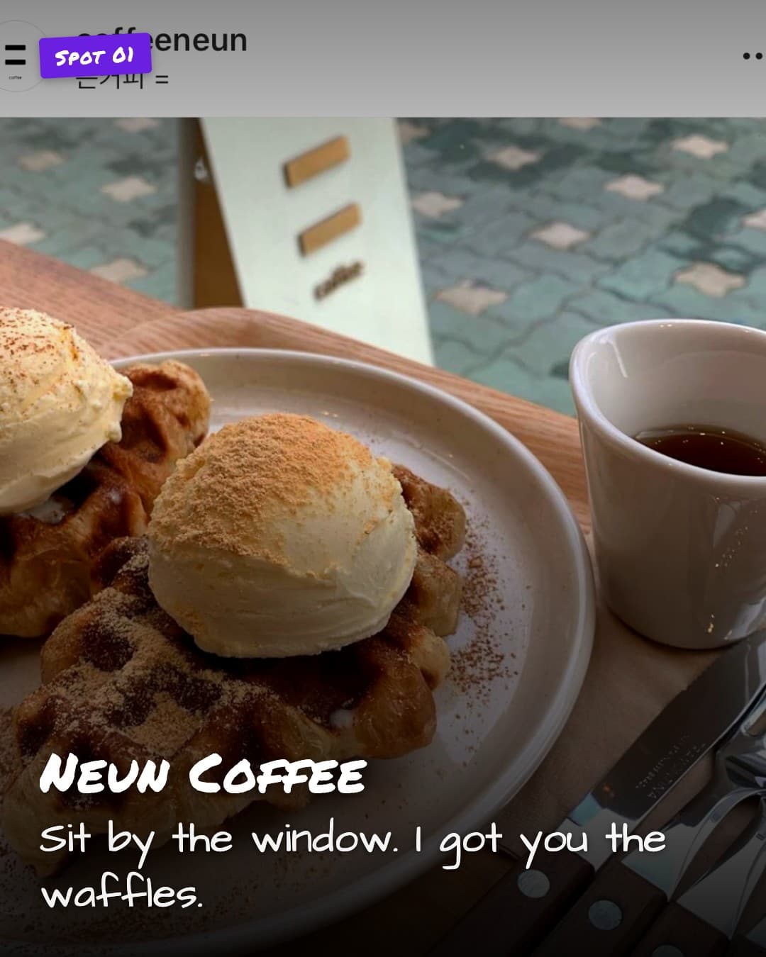 Neun Coffee window seat