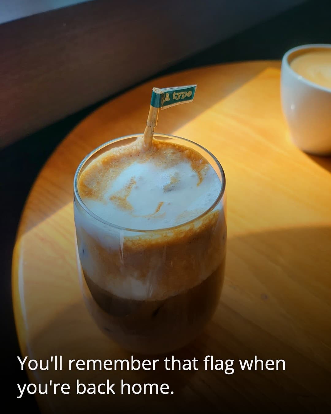 Kyoho Coffee flag garnish