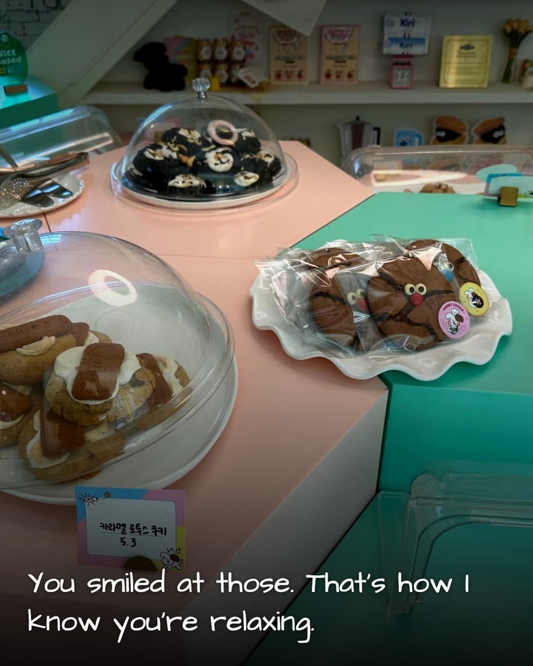 Koowookhee cookies with cartoon eyes on shell plate