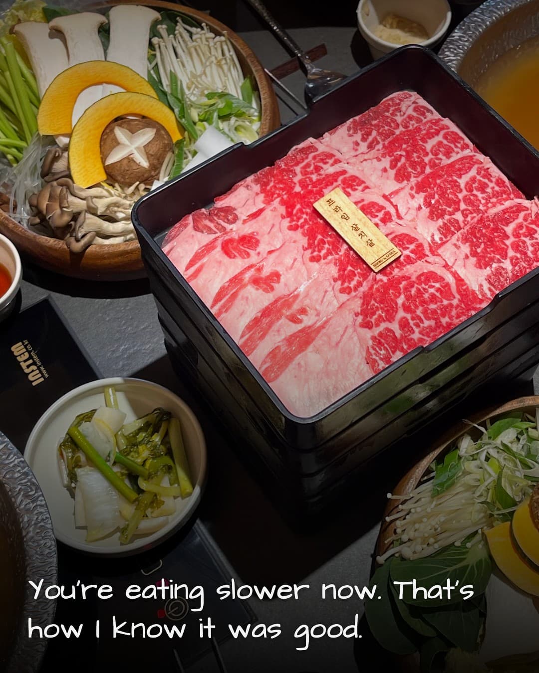 Shabu in Seoul Shinyongsan marbled beef tray