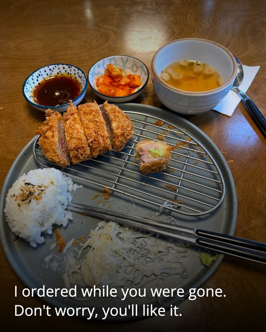 Kutsu, tonkatsu set tray