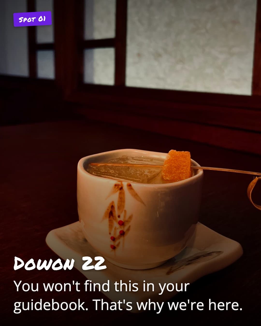Dowon 22 handcrafted tea with honeycomb