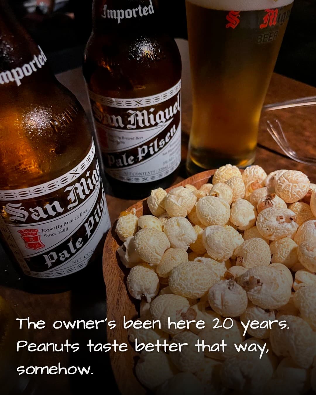 Eumagui Sup dried pollack snacks and beer bottles